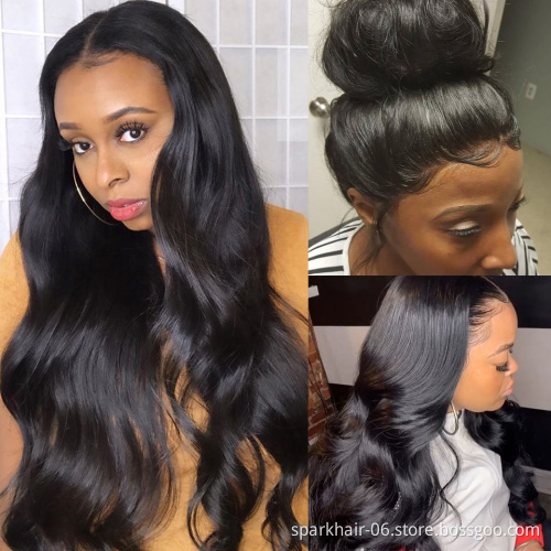Brazilian Virgin Raw Hair Curly Water Wave 150% 180% 200% Pre Plucked Bleached Knot Hair Wigs Human Hair HD Lace Front Wig